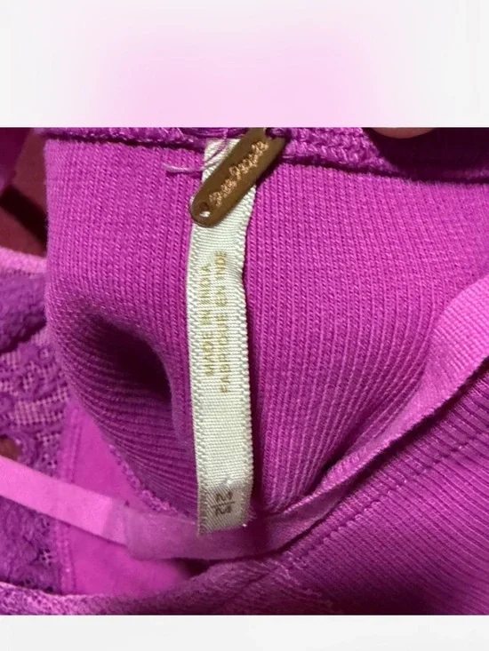 Free People Have My Heart Tank Pink Lace Cutout Corset Top Size M - Picture 6 of 6